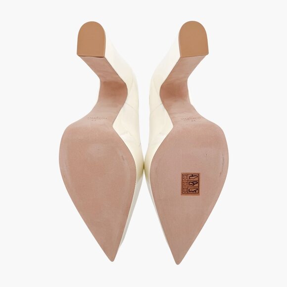 Valentino Garavani Tan-Go Platform Pumps EU 41 US 11 White Pointed High Heel - Picture 10 of 13